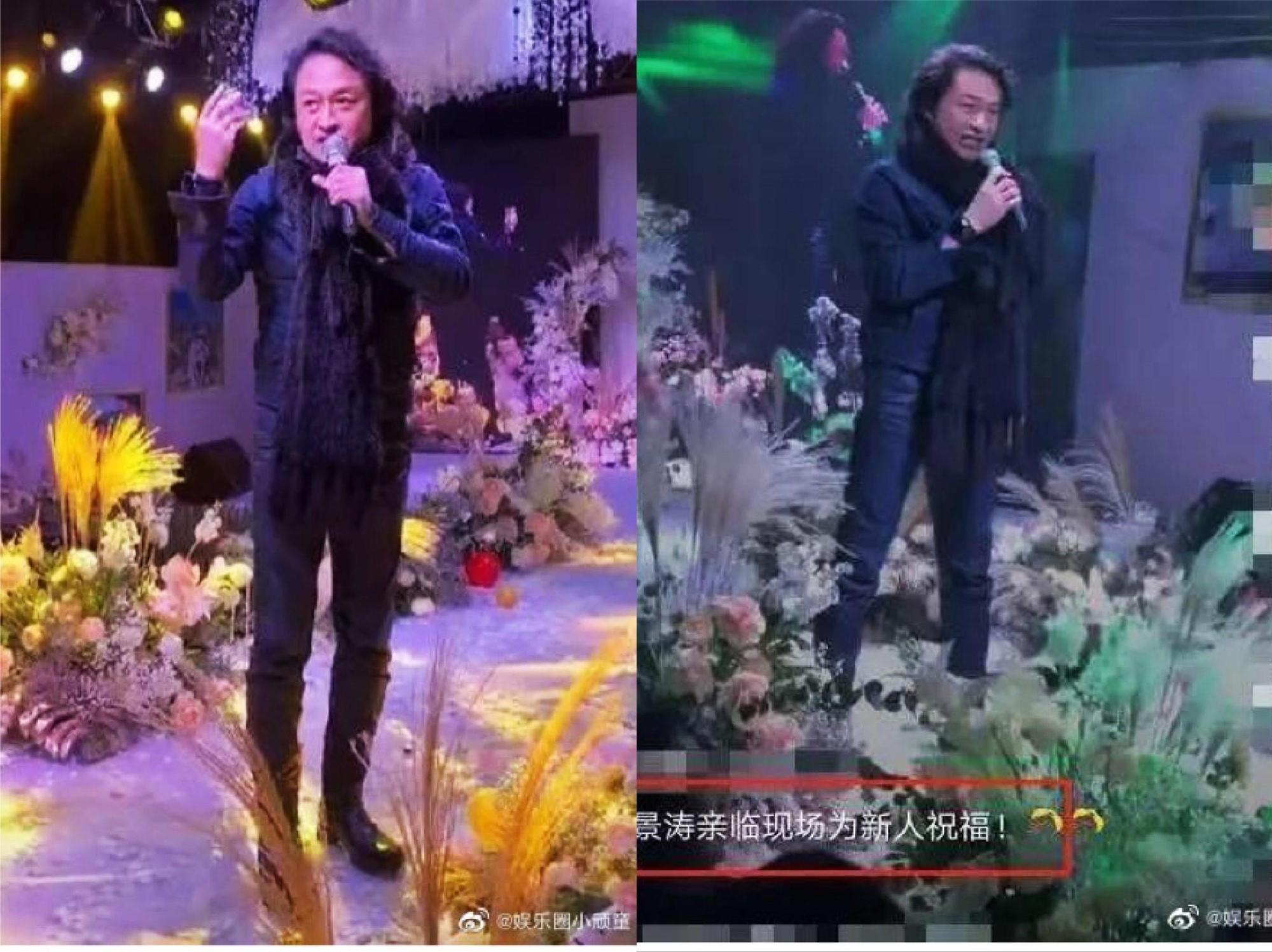 馬景濤現身中國大陸農村的婚禮現場獻唱。(圖/翻攝自娛樂圈小頑童)
