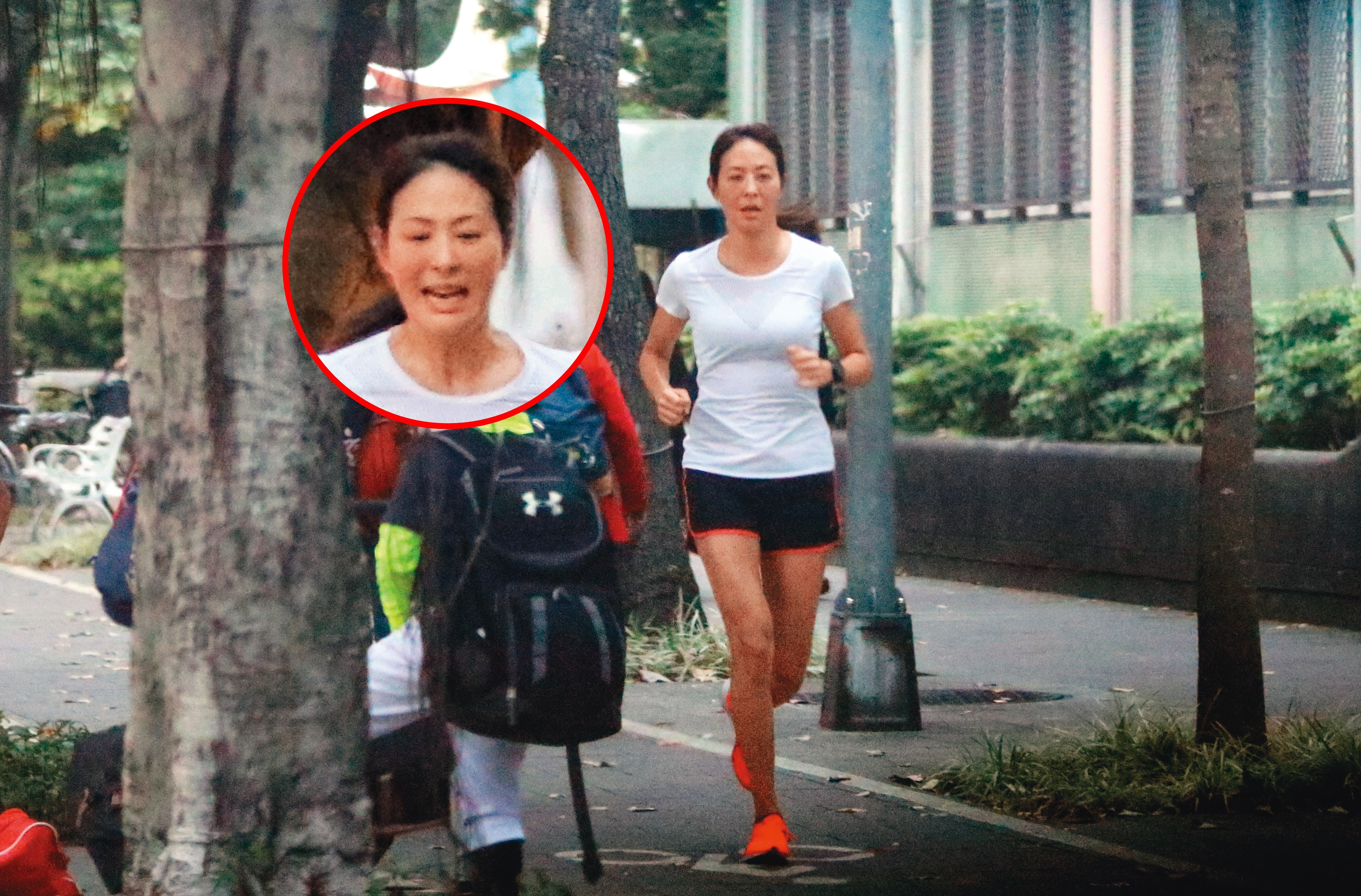 跑啊跑的，賈永婕就算沒有老公在旁替她打氣，私下也非常勤於練習，除了臉上素淨，衣著也很隨興。