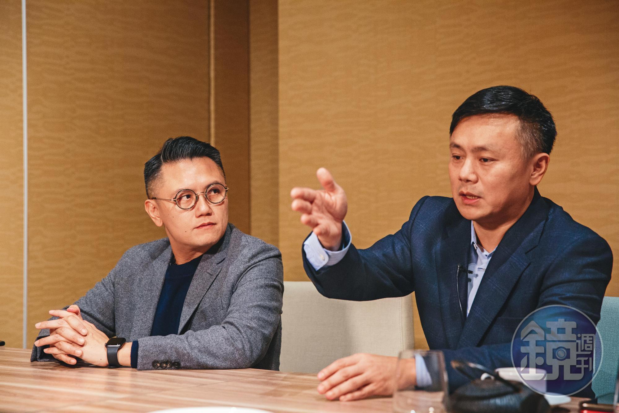 董俊毅（右）、邱泰翰（左）重視財務透明度，最忌投資電影淪為做愛心。