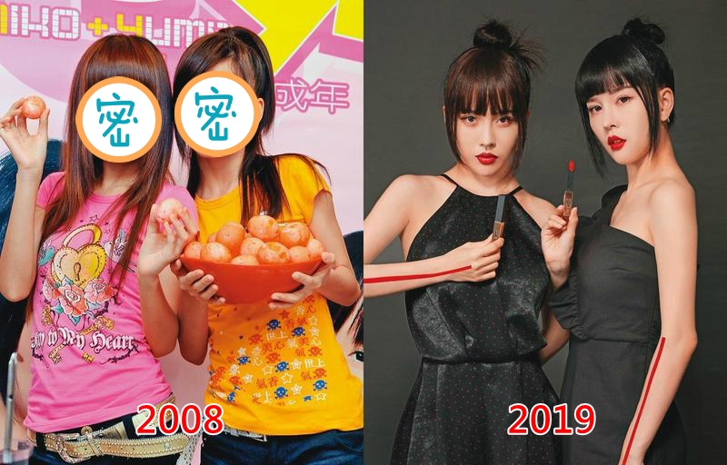 By2外型不斷進化，從清秀女孩逐步變身為五官立體、性感標緻的女人。（左圖本刊資料照，右圖翻攝自By2微博）