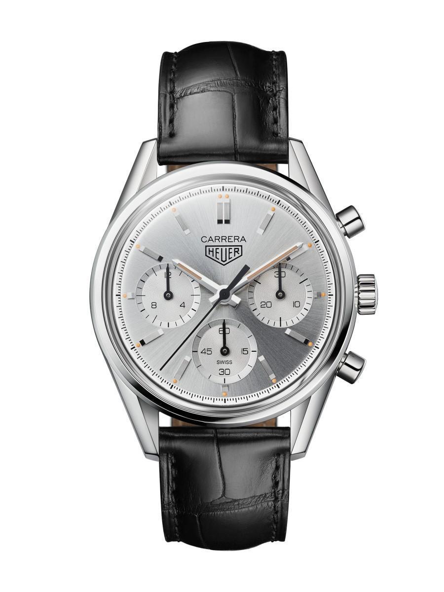 TAG HEUER Carrera 160 Years Silver Edition 為了紀念品牌創立160年，泰格豪雅選擇1964年推出的Carrera銀色面盤錶款做為復刻，以紀念品牌最引以為傲的飆速熱情，並利用與賽車運動的結合，開發出引領錶界的計時碼錶工藝。此錶盡可能復刻當年外貌，戴在手腕上有如一款古董錶，非常有味道。全球限量1,860只。定價約NT$212,000。
