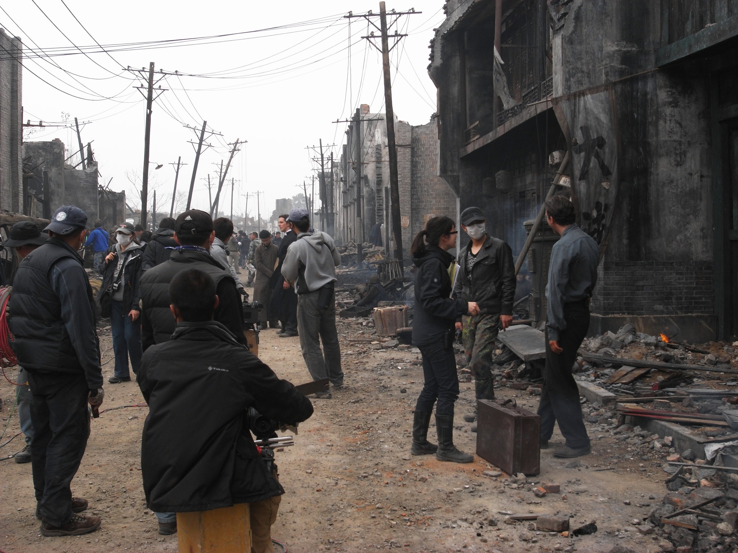 張藝謀電影《金陵十三釵》拍攝規模龐大。（赤塚佳仁提供）