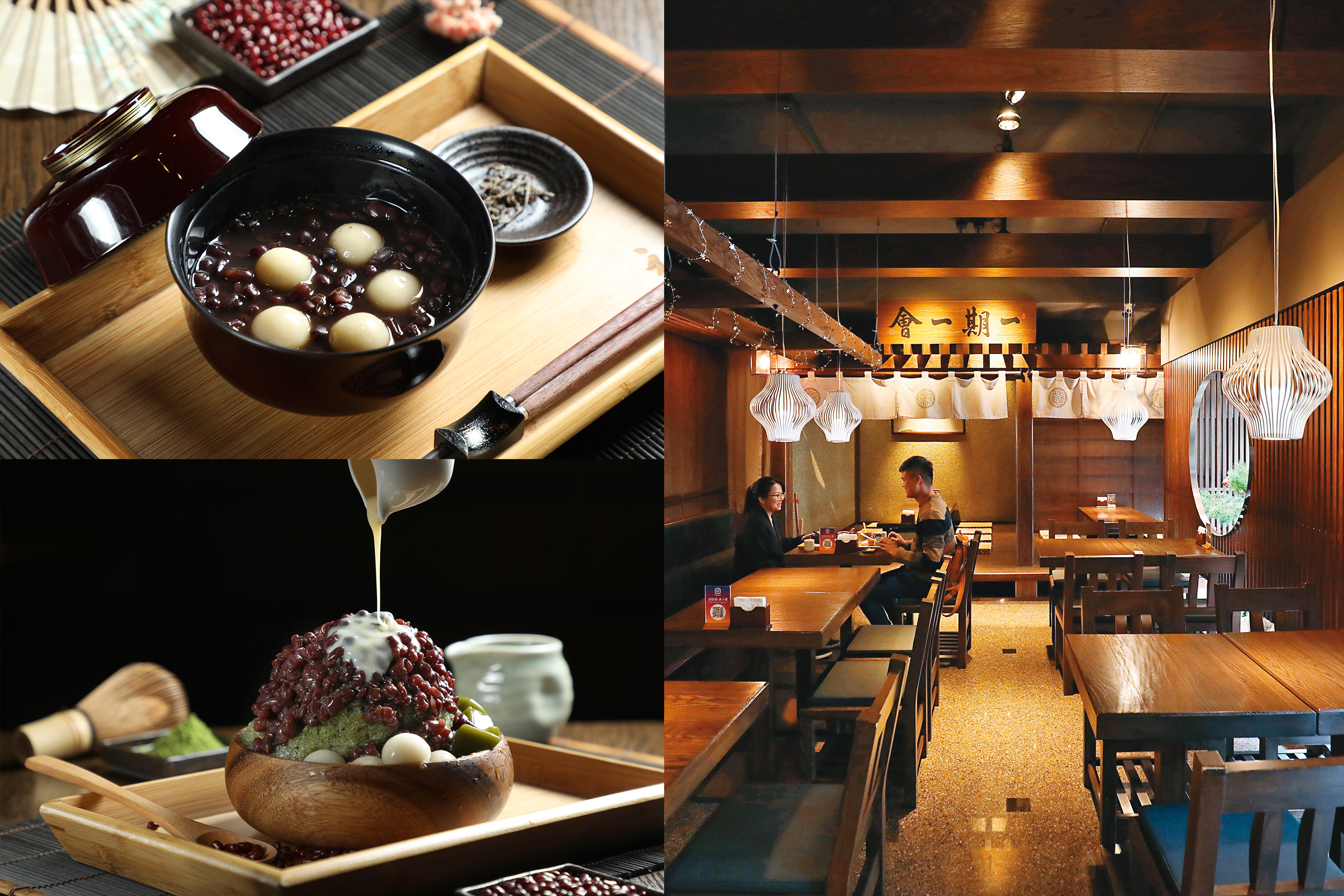 位在台北內湖住宅區的「初心菓寮」是「阿默典藏蛋糕」的和風副牌，在這能嘗到許多地道的和風白玉湯圓甜點。