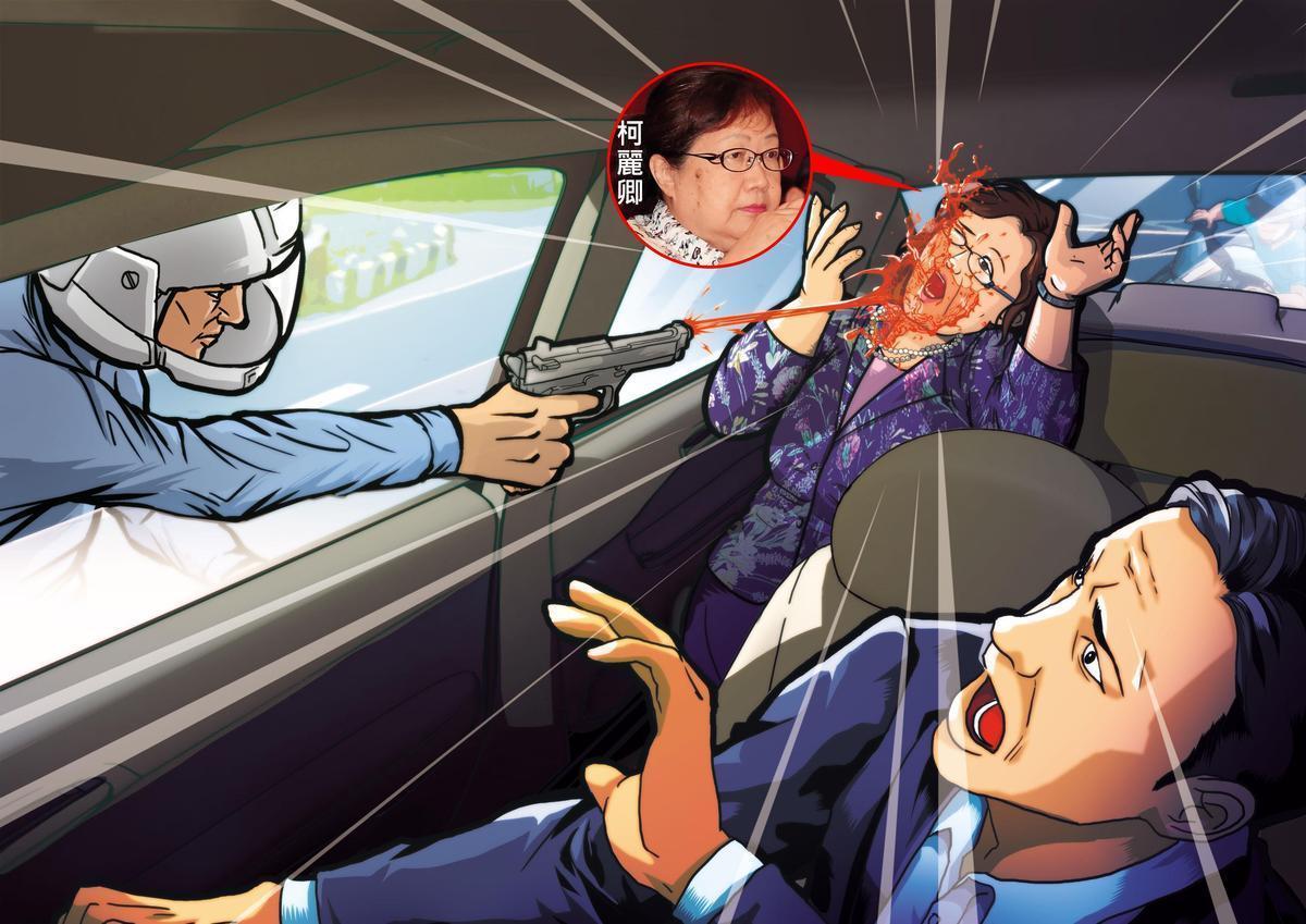 長榮國際董事長柯麗卿是張榮發生前倚重的專業經理人,卻在赴會途中遭槍擊。