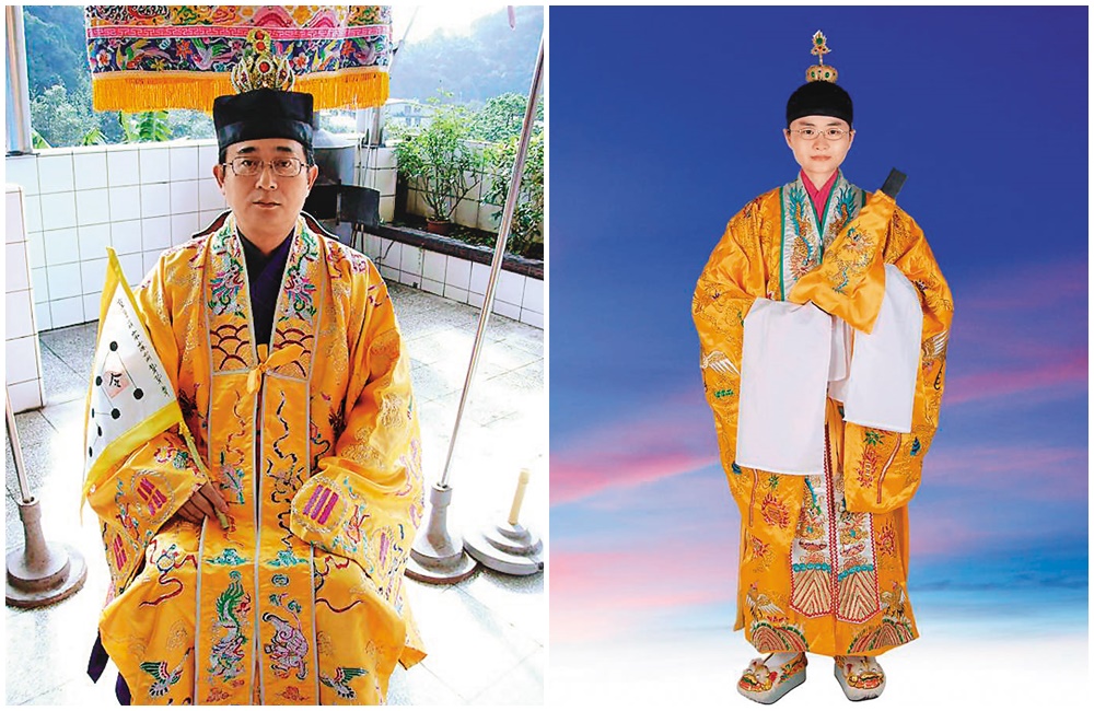 自稱63代天師之子的張美良(左圖),也參與天師寶座爭奪戰,而64代天師張源先之女張懿鳳(右圖)雖是女兒身,但也自認是正統天師。(翻攝網路)
