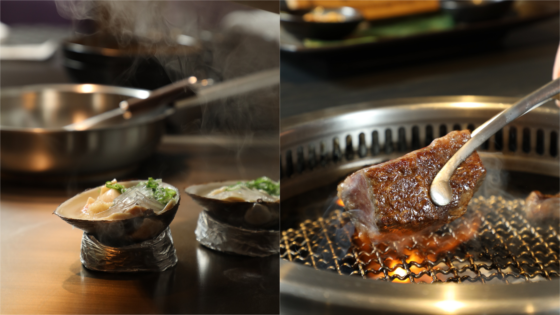 「犇 和牛館」除了燒肉，引入招牌鐵板燒，匯聚蒸、烤、煎、煮、炸等烹調技巧。