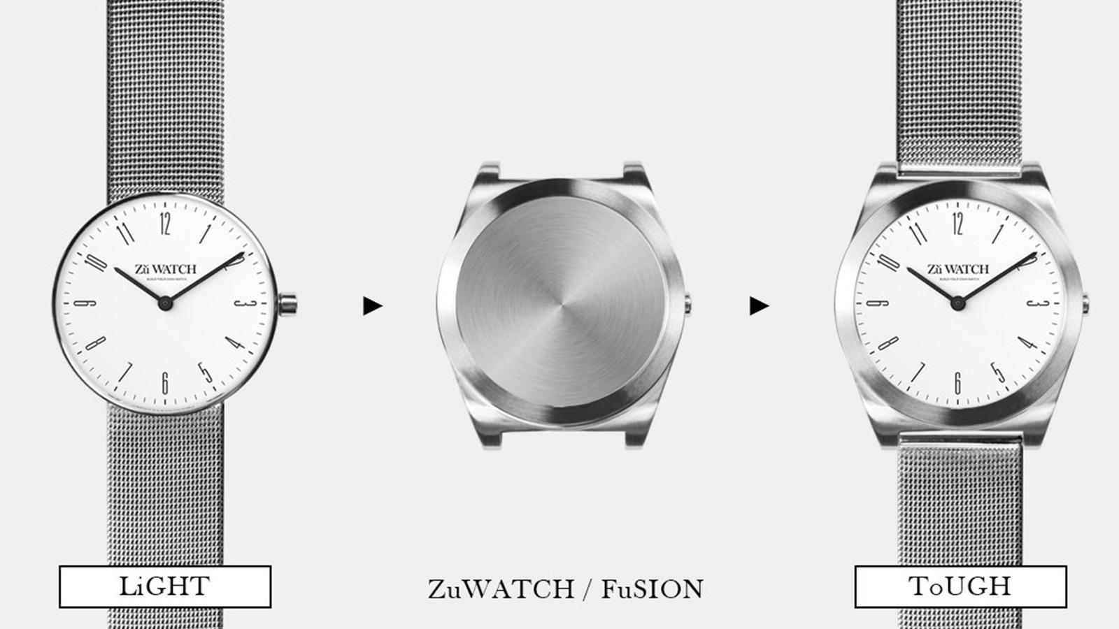 ZUWATCH的新系列Fusion,以組合式腕錶的概念,讓一只手錶可以有兩種變化型。