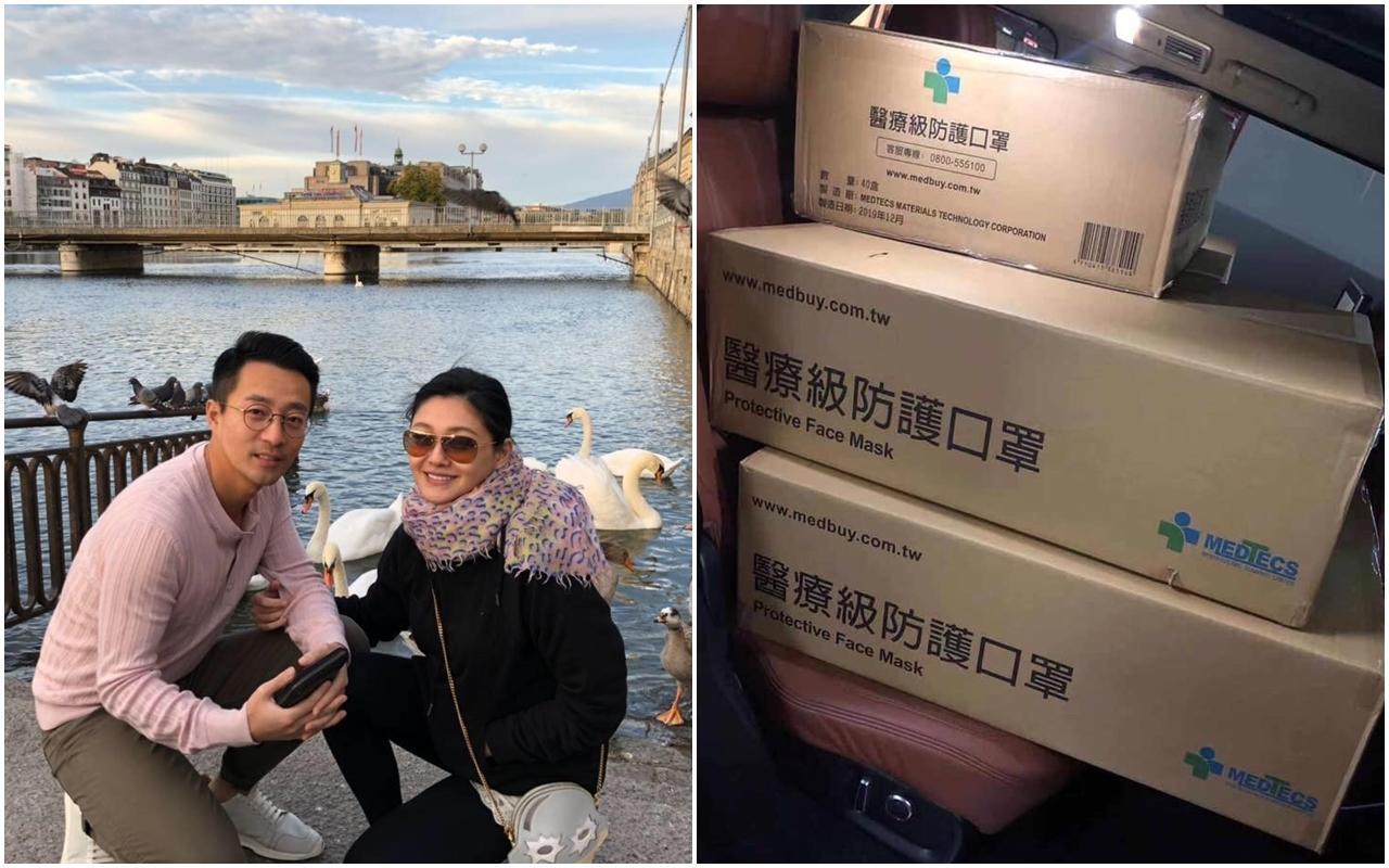 汪小菲及老婆大S先後透過管道，各搶買一萬個口罩。（翻攝自汪小菲臉書）