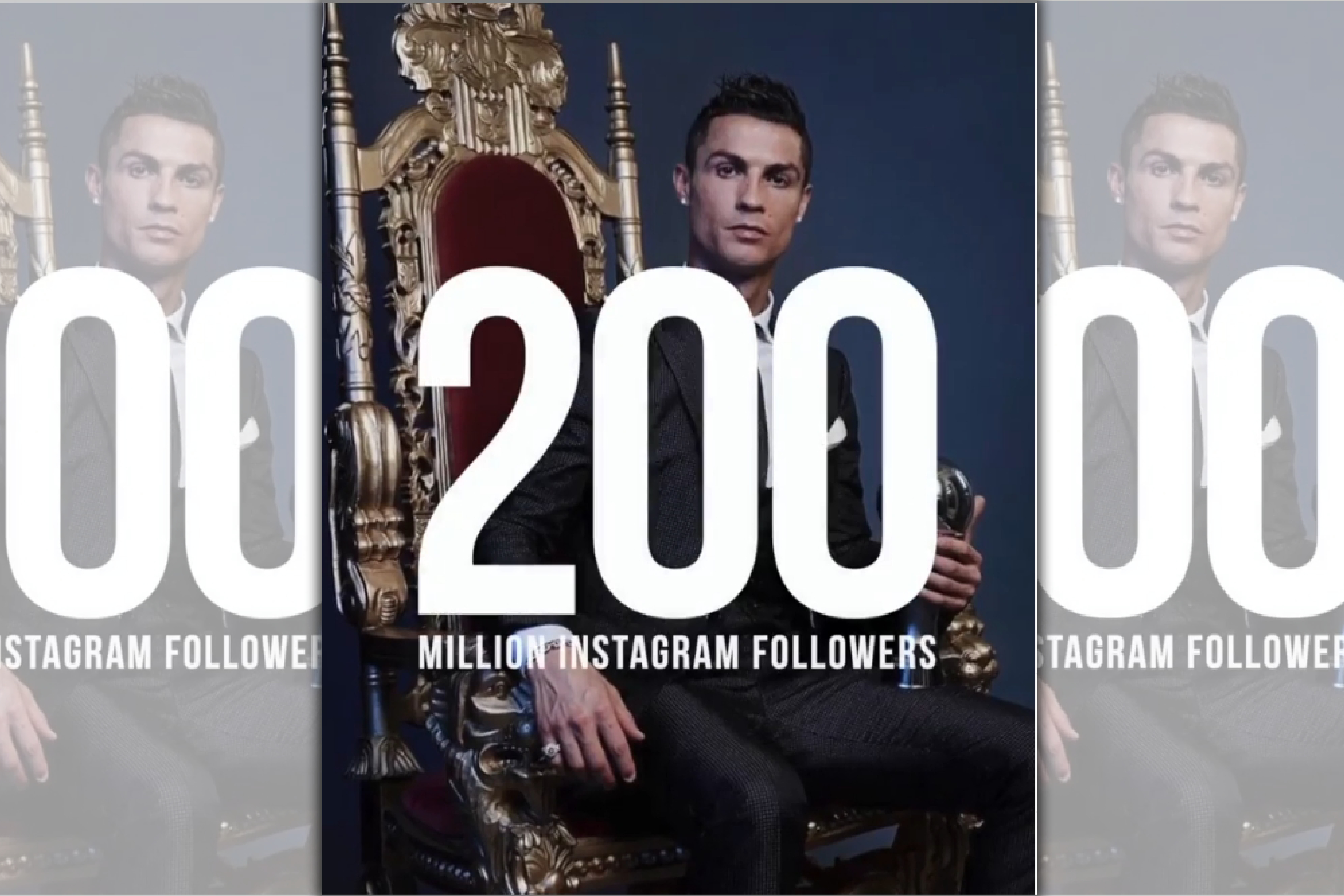 葡萄牙足球巨星「C羅」羅納度(Cristiano Ronaldo)Instagram追蹤者破2億人。(翻攝自cristiano IG)