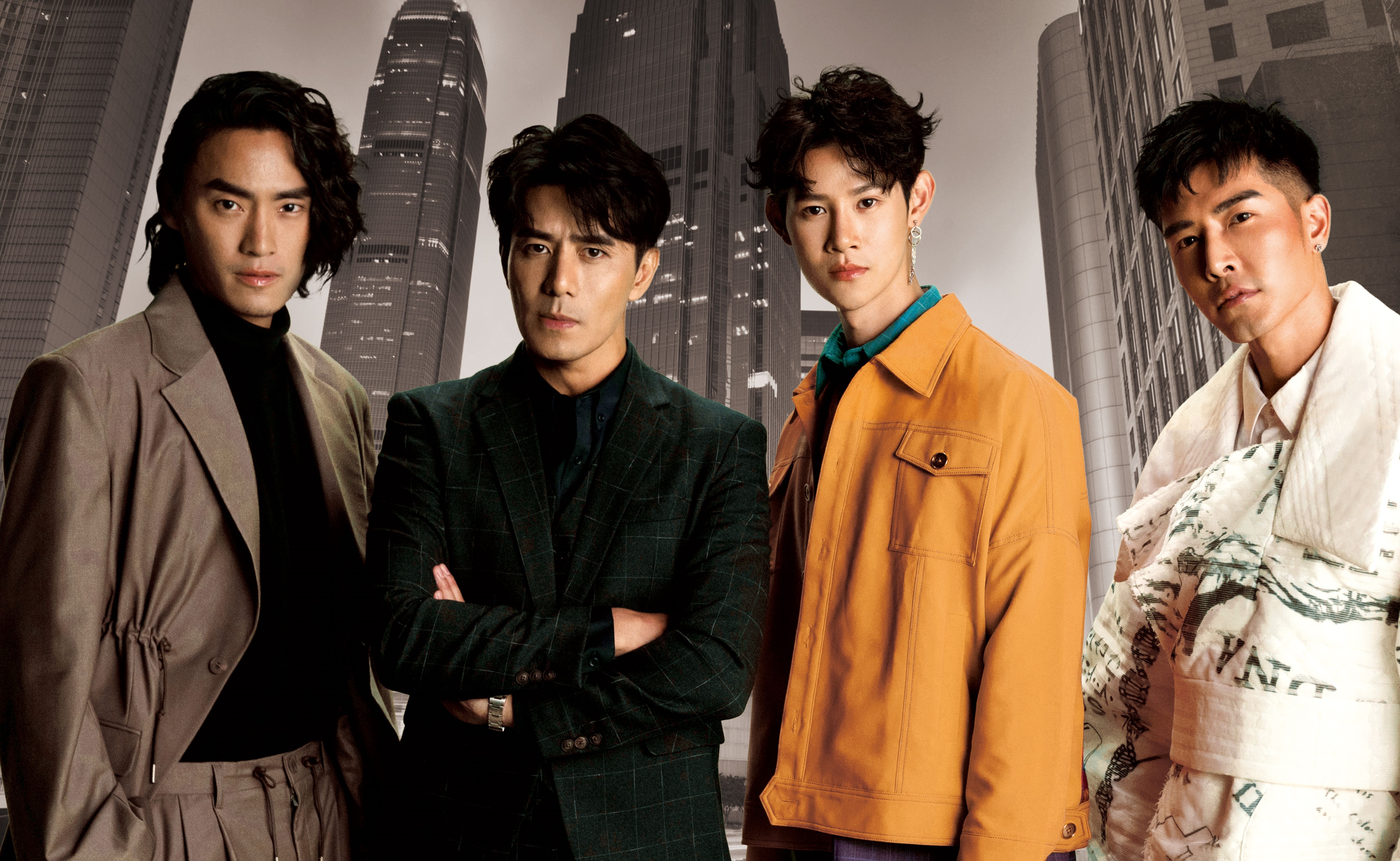 左起Vic、郭彥均、夏和熙、森田近日接下美髮產品品牌形象大使。（CHECK2CHECK提供）