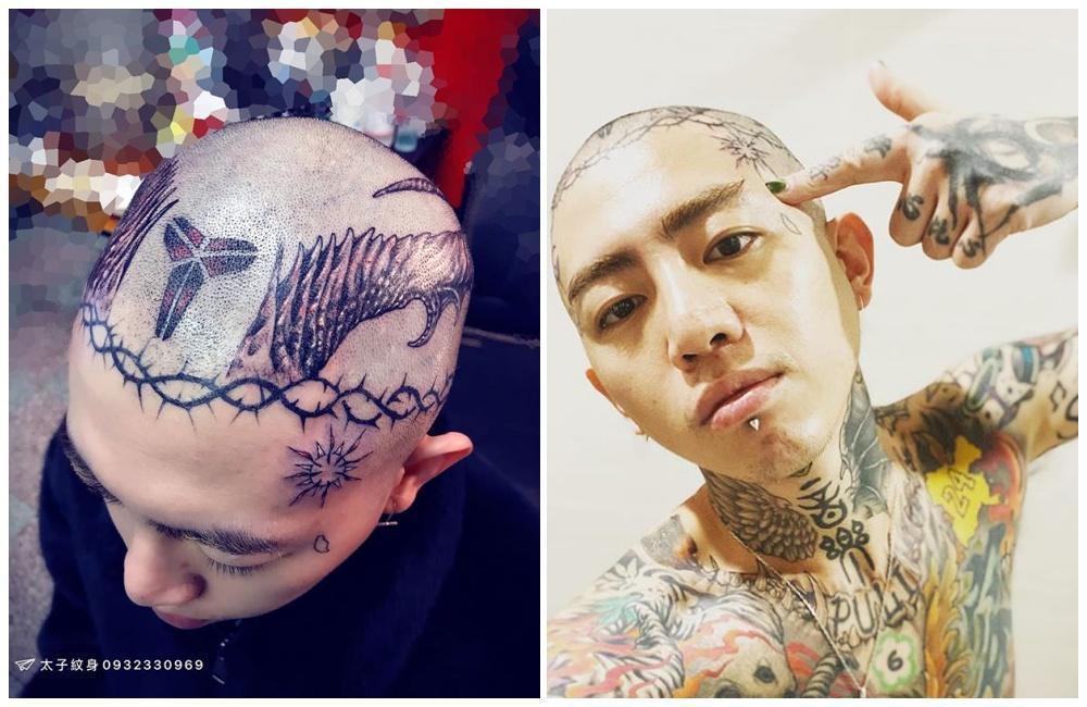 謝和弦的社群媒體近日解除封鎖,更新貼文後驚見他已剃了個光頭,並新增許多刺青。(翻攝謝和弦IG)