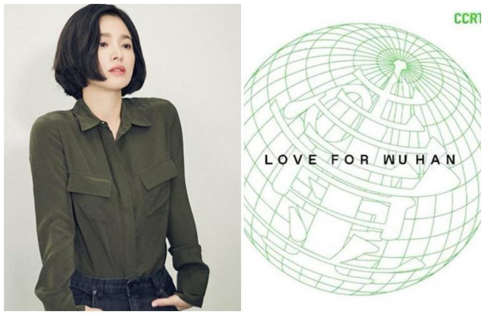 宋慧喬轉貼Love for Wuhan，love for human的圖案，反被中國大陸網友出征狂酸。（翻攝自宋慧喬IG）
