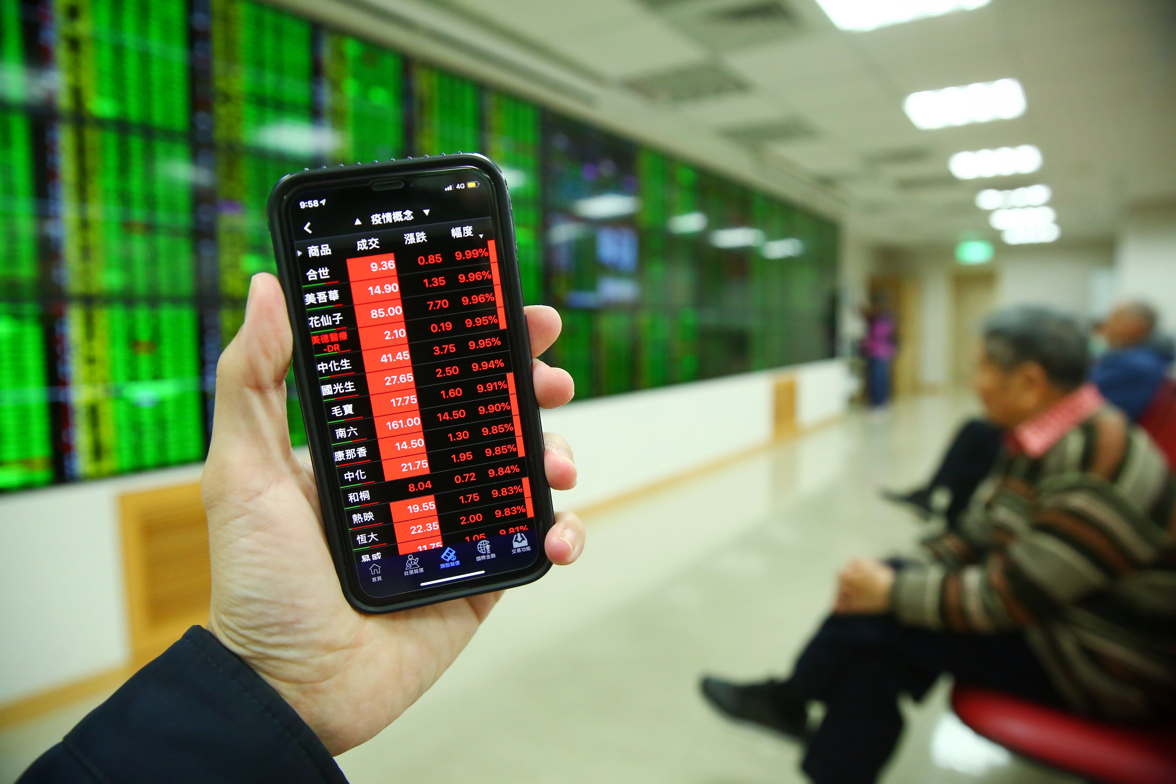 武漢肺炎疫情持續發燒，衝擊台股表現，防疫類股成為萬綠叢中一抹紅。