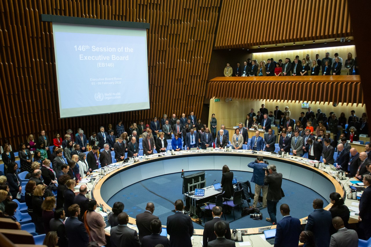 世界衛生組織（WHO）3日舉行執行委員會議。（翻攝自WHO Twitter）