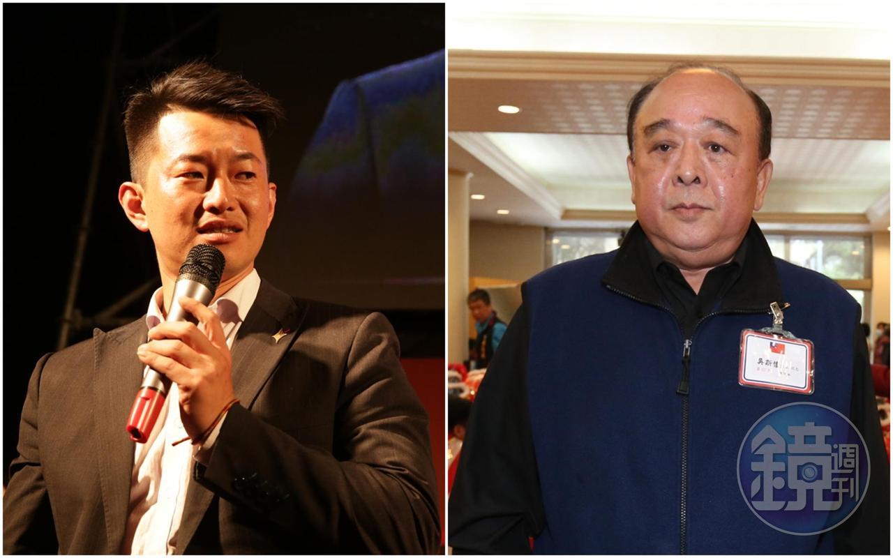吳斯懷（右）質疑國軍協助生產口罩，有「圖利廠商」等疑慮，引起基進黨立委陳柏惟（左）不滿，反過來質疑中國國民黨「在台灣有沒有圖利中國的問題？」（本刊資料合成照）