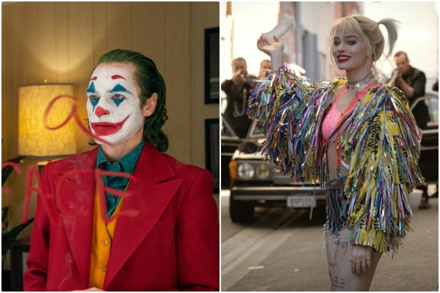 《小丑》瓦昆菲尼克斯（左）影帝呼聲最高，瑪格羅比（右）也入圍最佳女配角，但小丑還是碰不到小丑女。（華納提供）