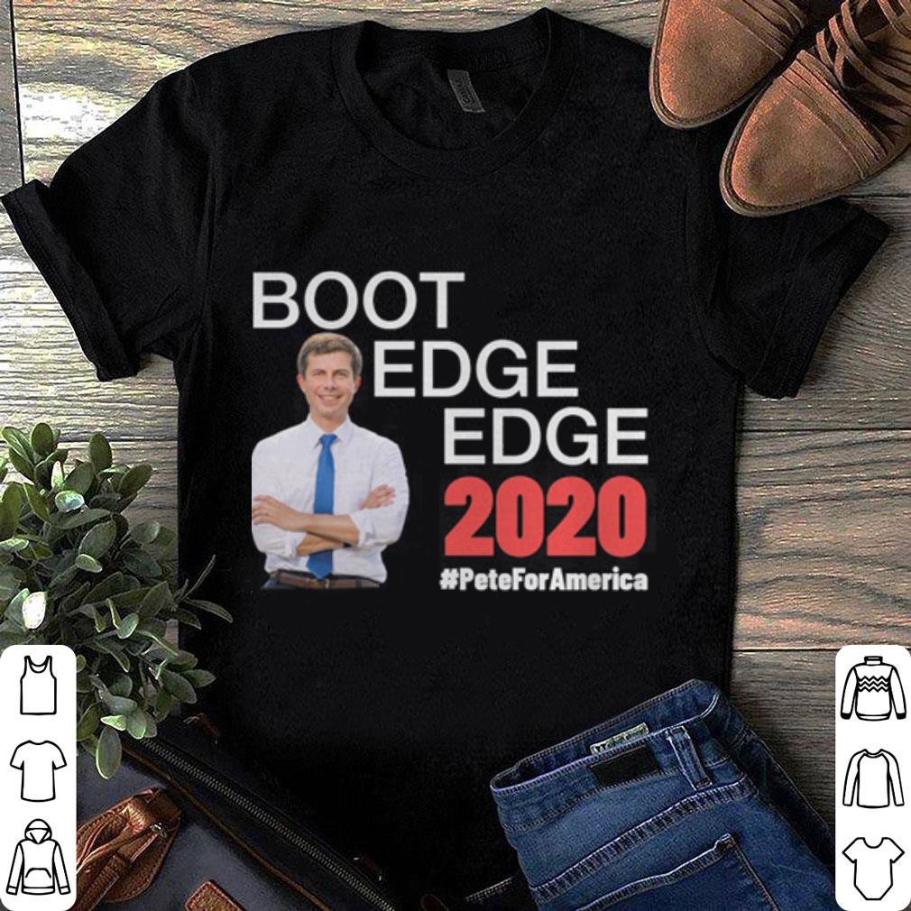 布塔朱吉的競選T恤印的是和自己姓氏發音相同的Boot Edge Edge。（網路截圖）