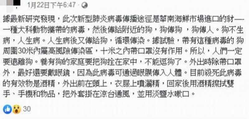 林姓男子散布武漢肺炎疫情假訊息，遭彰化縣調站查獲移送法辦。（翻攝畫面）