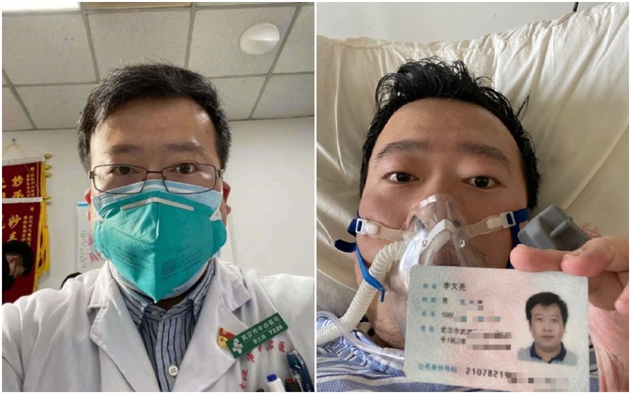 「吹哨人」李文亮醫師昨（6）日病逝消息曝光，引起大批中國網民熱議。（翻攝自微博）