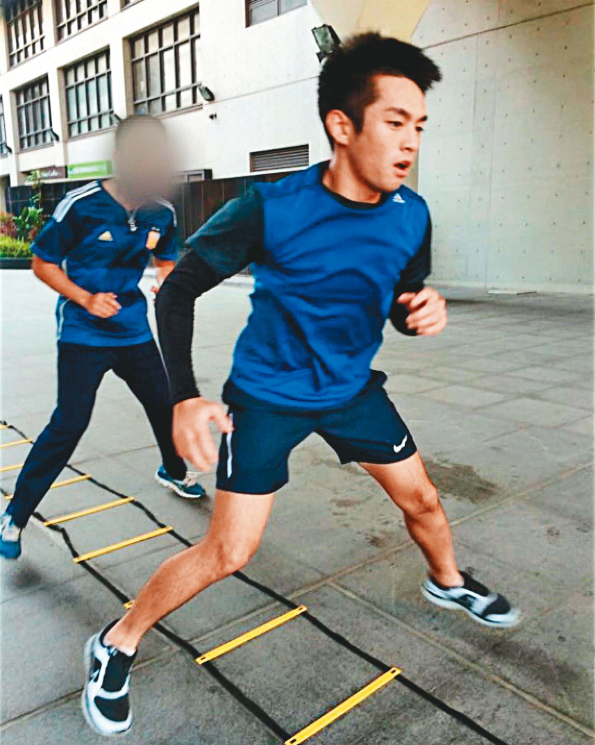 凶手黃靖亞是高醫大橄欖球隊成員,常在課後接受訓練。(翻攝畫面)
