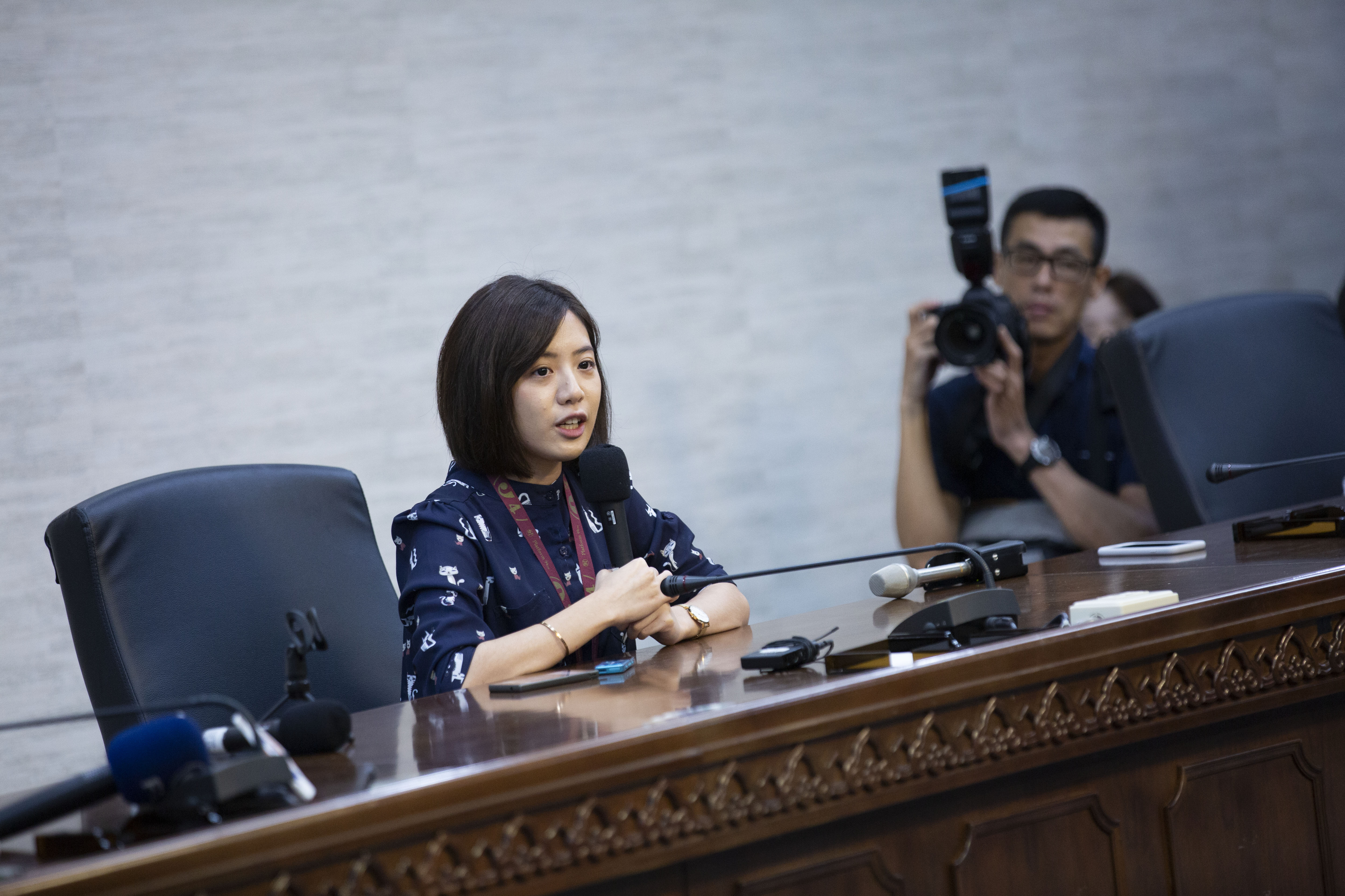 「學姊」黃瀞瑩於2020大選時辭去北市府副發言人一職全心投入選舉，今（10日）回歸北市府上班。但在徵才程序中卻出現爭議。（資料照）