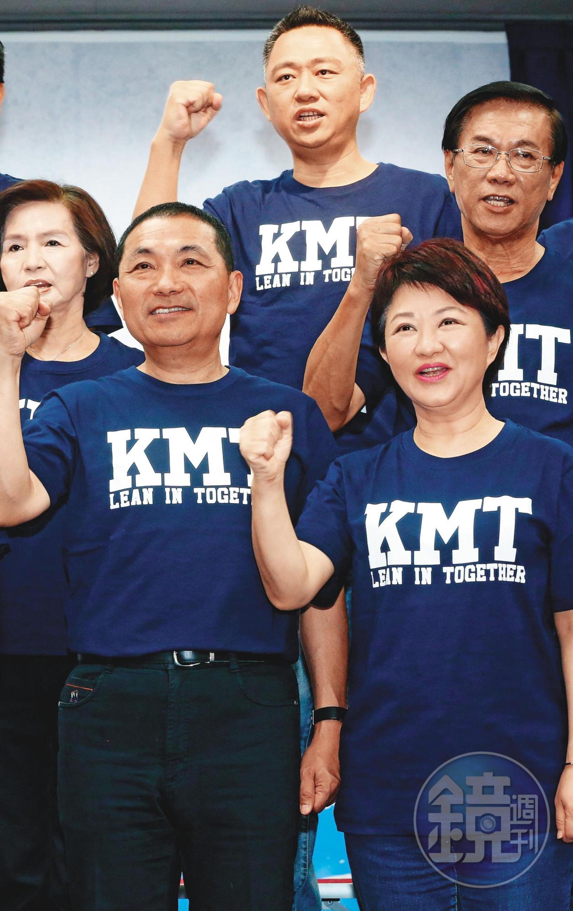 為與民意接軌,江啟臣主張將新北市長侯友宜(左)、台中市長盧秀燕(右)等藍營地方諸侯,納入決策平台的黨務核心。