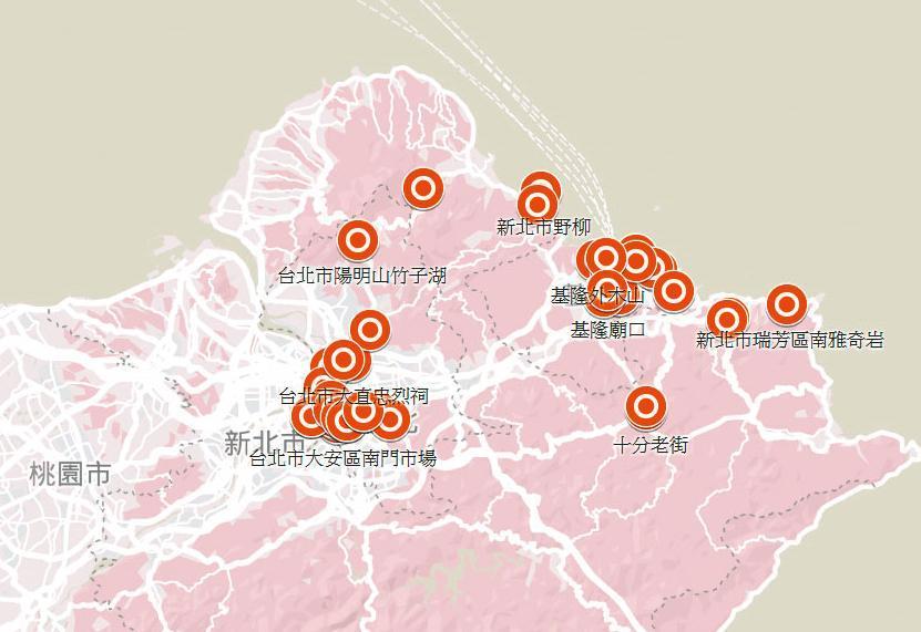 為追蹤潛在感染者,政府透過電信業者發送手機細胞警訊,鑽石公主號乘客曾到訪的51個北北基景點全都露。(中央流行疫情指揮中心提供)