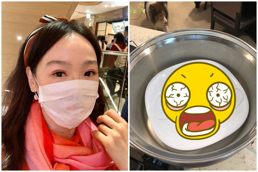 補教業名師徐薇發揮實驗精神，實測「電鍋蒸口罩」，結果卻笑歪網友。（翻攝自徐薇老師臉書）
