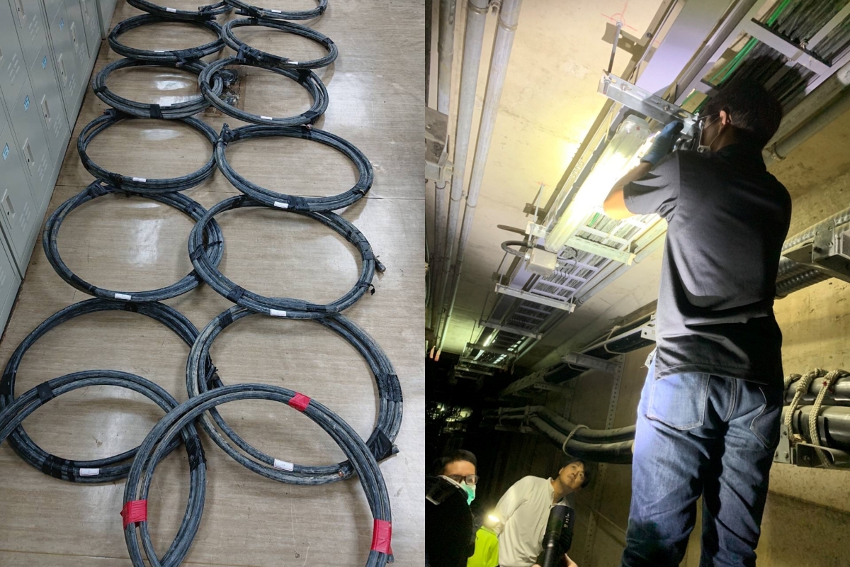 王姓主嫌等人破壞公共設施電纜線，企圖變賣購買毒品。（翻攝畫面）