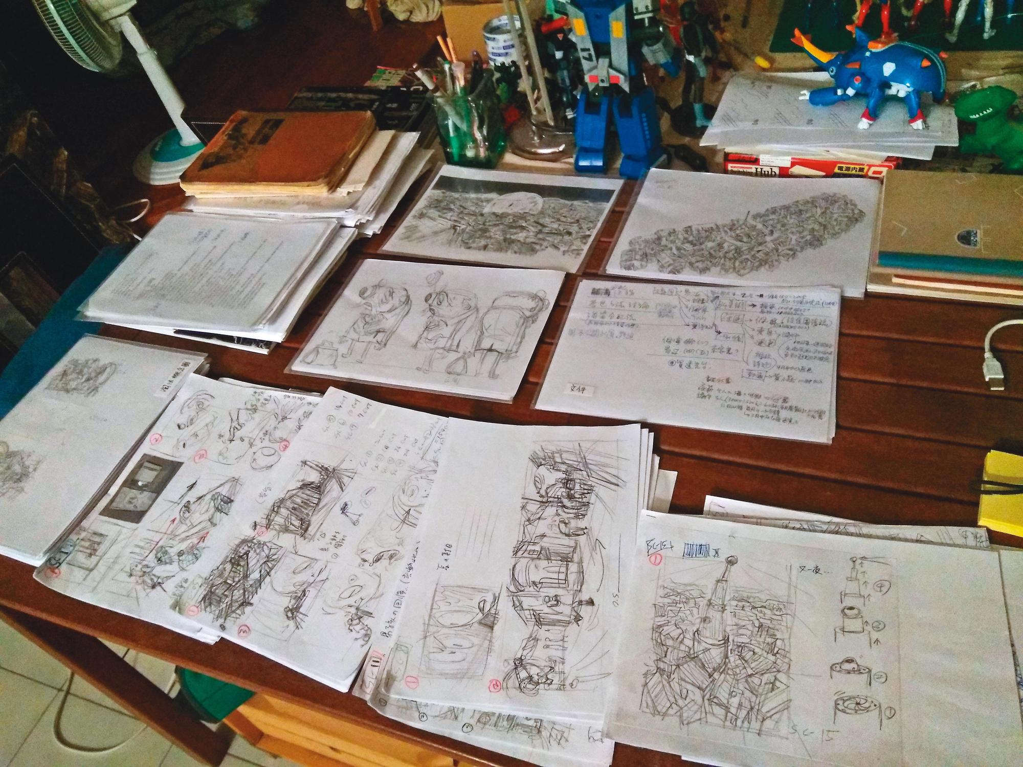 以1秒12格動畫創作的《金魚》,片長17分鐘即需要1萬2千多張畫面。(零壹影像有限公司提供)