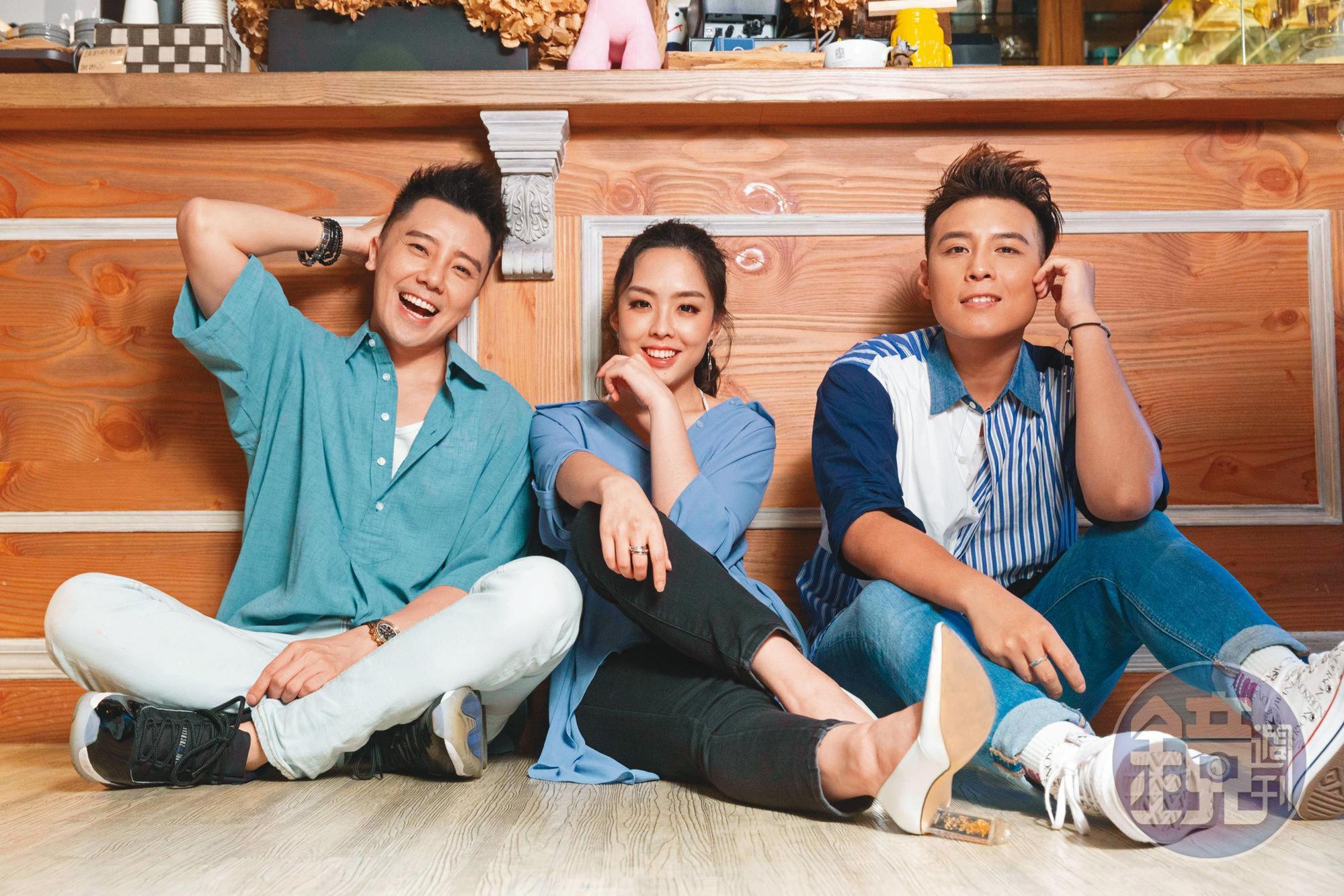 MFM由羅嘉豪（左起）、祖絲、AJ組成，3人為了圓夢而來台發行國語專輯《限時動態》。