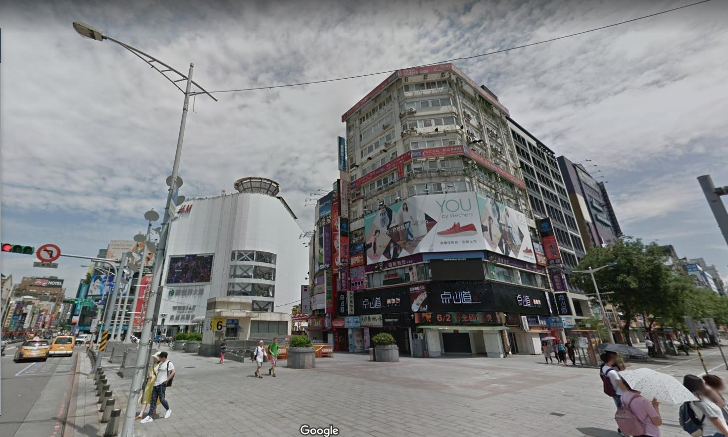 今日下午警方在西門町一民宿尋獲3名日前入境台灣的失蹤港人。(翻攝自GoogleMap)