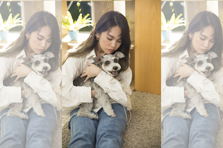 楊丞琳新歌〈泥土〉唱出對15歲寶貝毛孩YUMI的愛。（環球唱片提供）