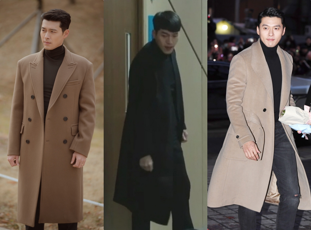玄彬身高夠，在《愛的迫降》中多次以高領衫搭配長大衣，帥氣極了。