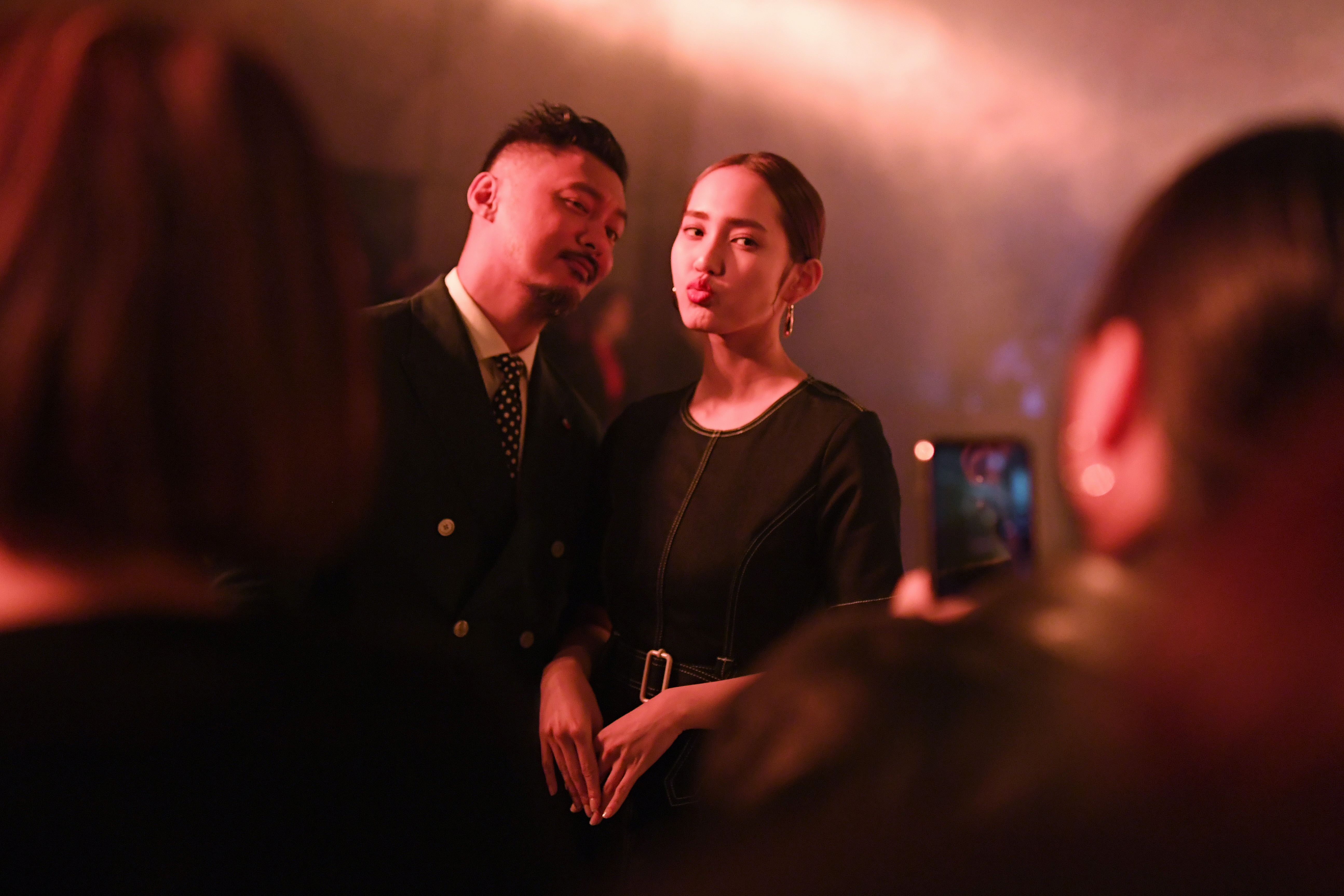 2人在活動時神情愉快，余文樂模樣也頗俏皮。（TOMMY HILFIGER提供）