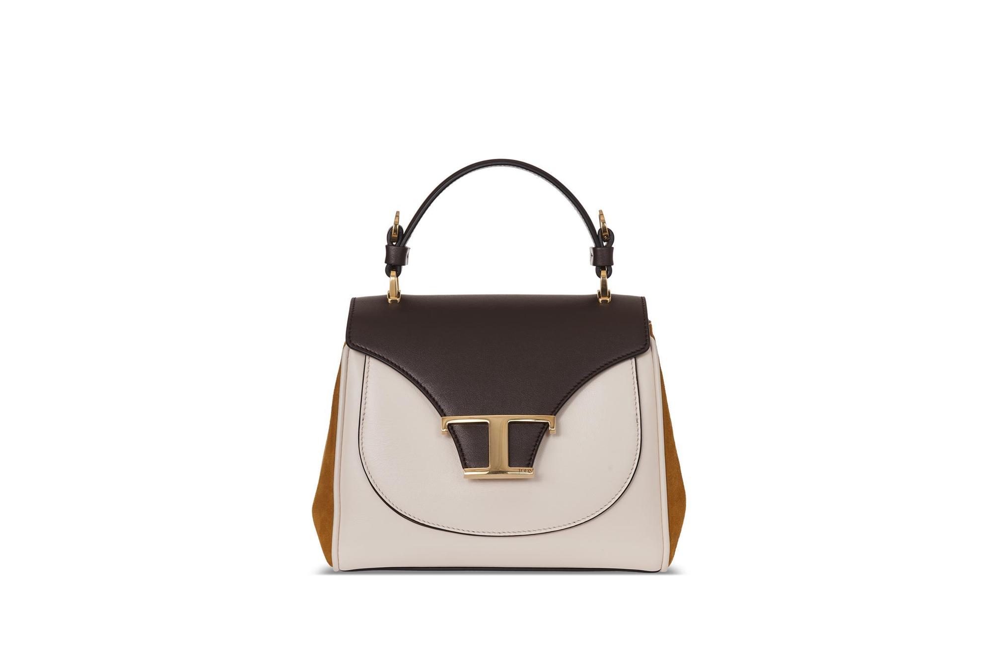 TOD’S Timeless Bag異材質拼接撞色提包。NT72,300 (迪生提供)