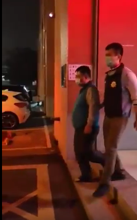 陳嫌被警方逮捕。（翻攝畫面）