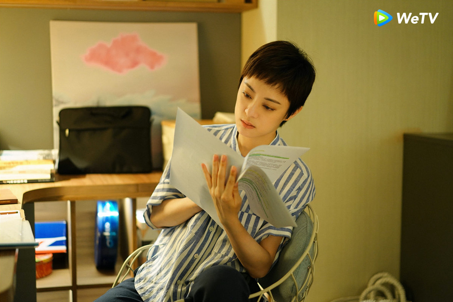 孫儷短髮造型源自親戚。（WeTV提供）