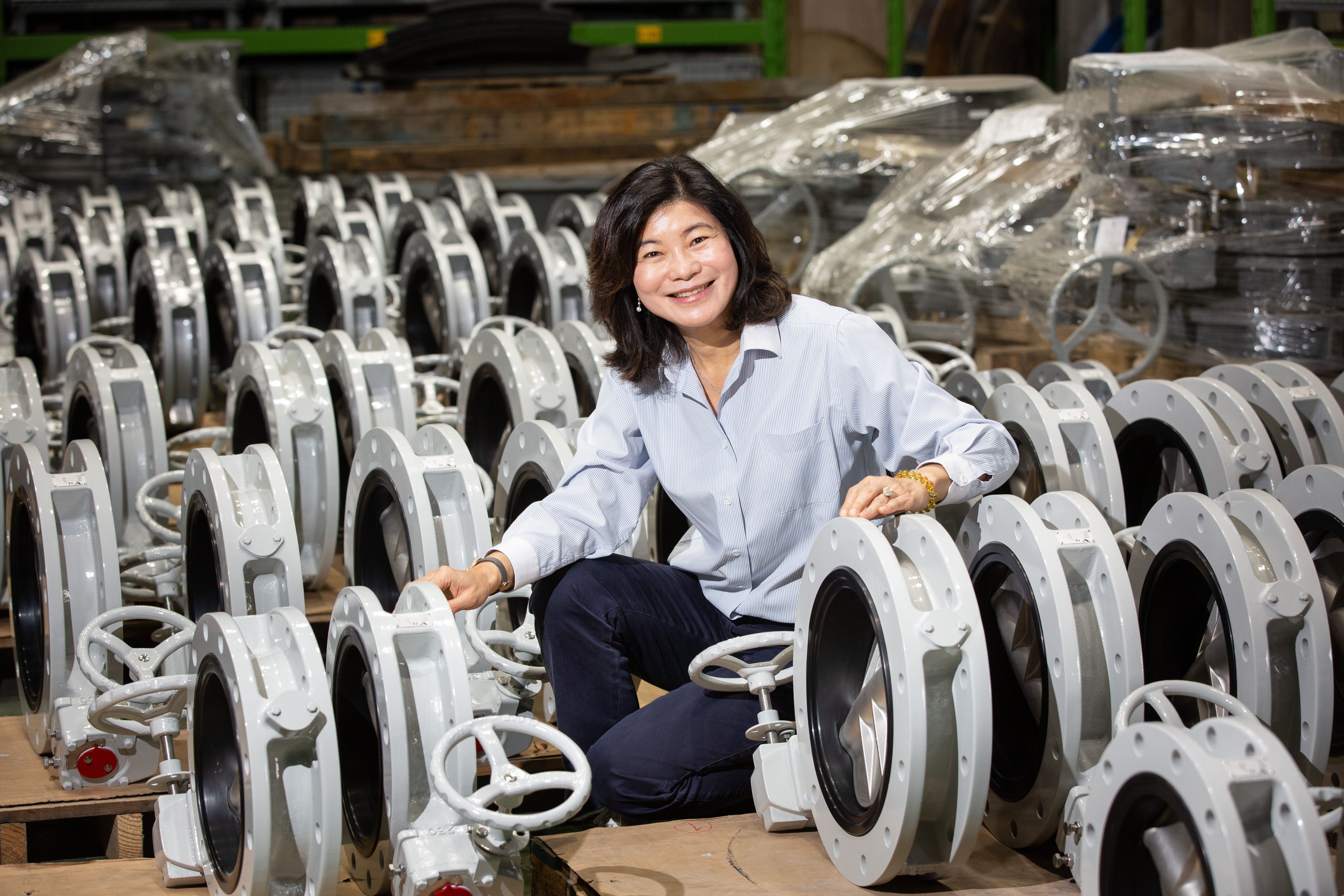 業務起家的錢佩玲,是捷流閥業的銷售扛霸子,台灣製造業前500大企業都是其客戶,去年年收23.8億元,穩居「台灣閥王」寶座。