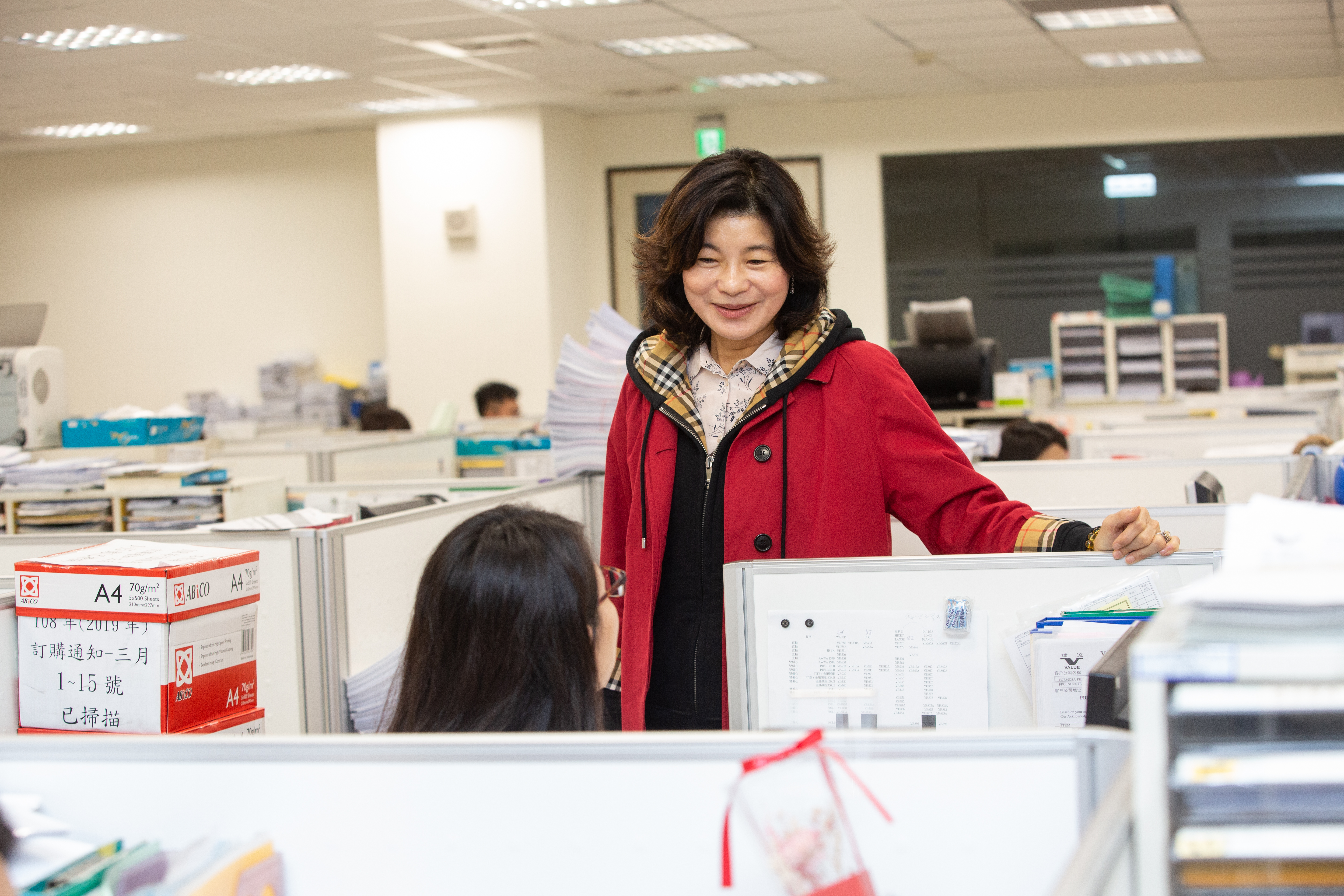 閥門女王不認輸，工作上，錢佩玲的字典裡絕無「放棄」2個字，她也常以此精神鼓勵員工。