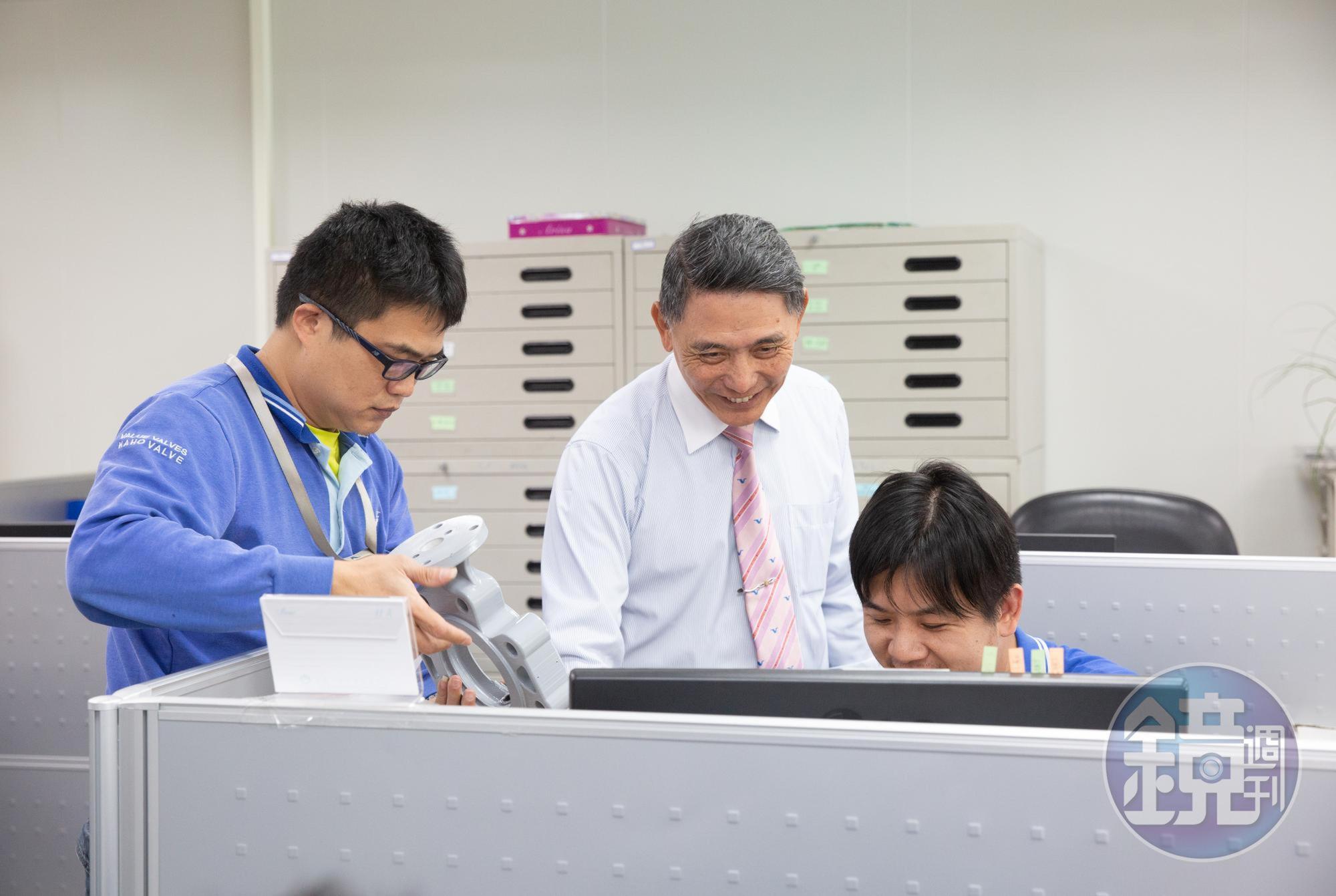 總經理陳宗曉海洋大學輪機系畢業，算是科班出身，對於閥的應用十分熟悉，負責研發與設計。