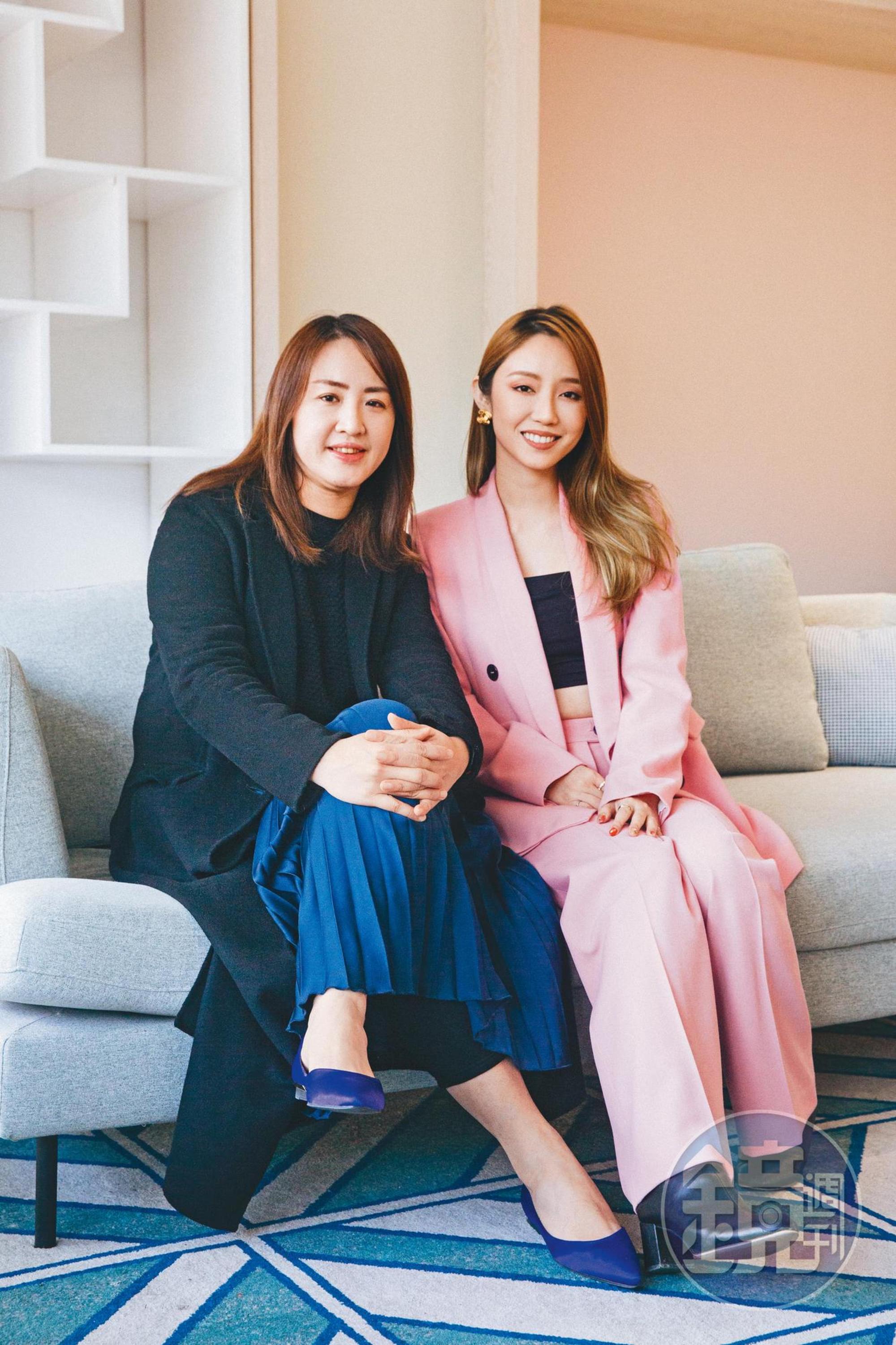 亭恩(右)和iM營運長一起受訪,暢聊當今的網紅生態。