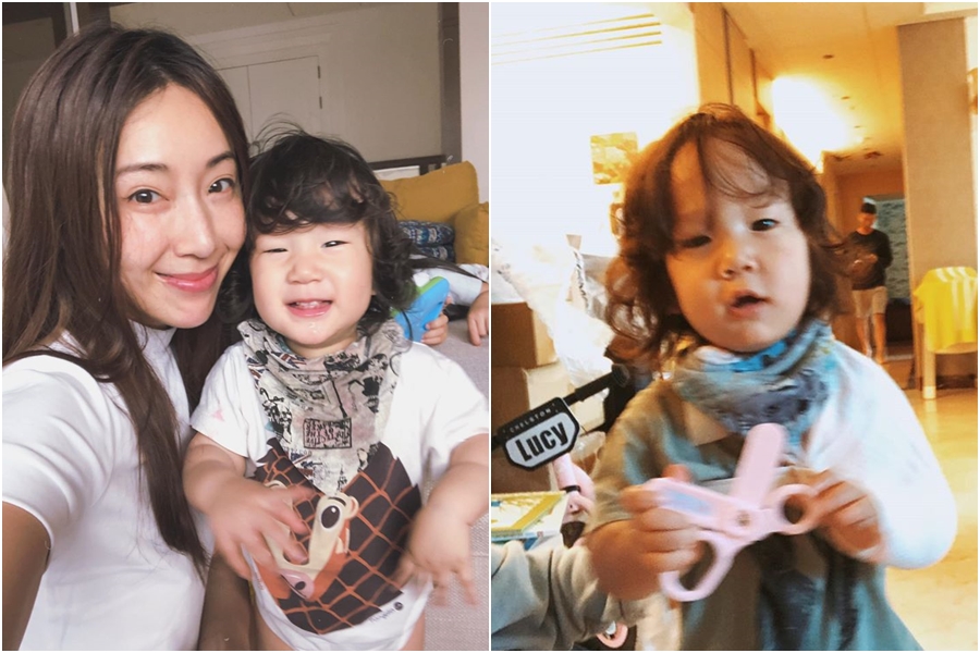 隋棠小兒子Olie為了要撿地上心愛的布偶，竟爬出床鋪圍欄摔落，鎖骨當場斷成2截。（翻攝自隋棠 Sonia Sui臉書）