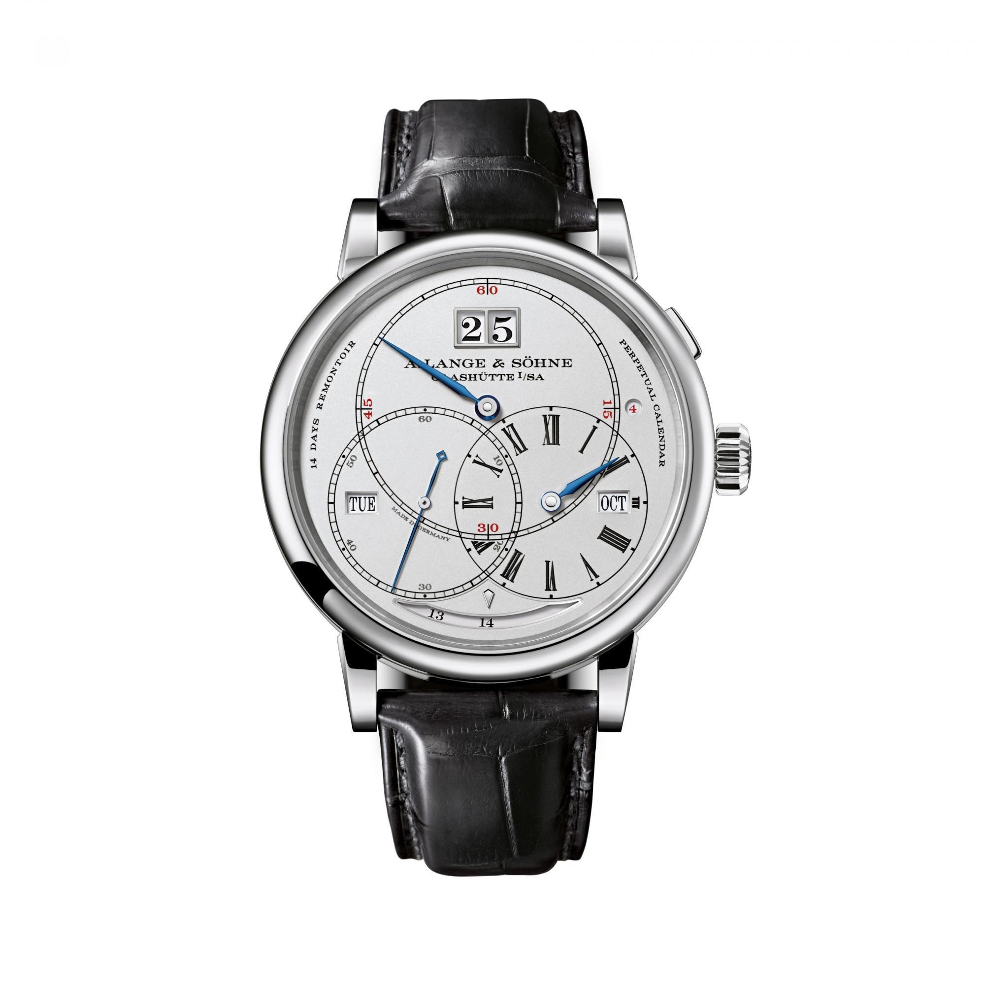 朗格Richard Lange Terreluna萬年曆錶款,定價約220,900歐元(約台幣730萬元)。