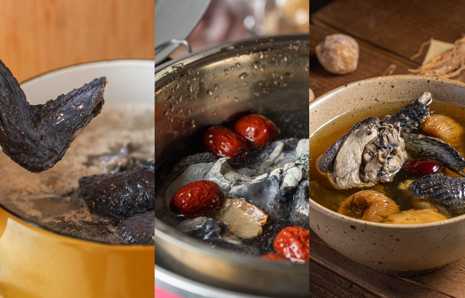 吳醫師教授三款適合普羅大眾的藥膳食譜，在家用電鍋就能簡單完成。