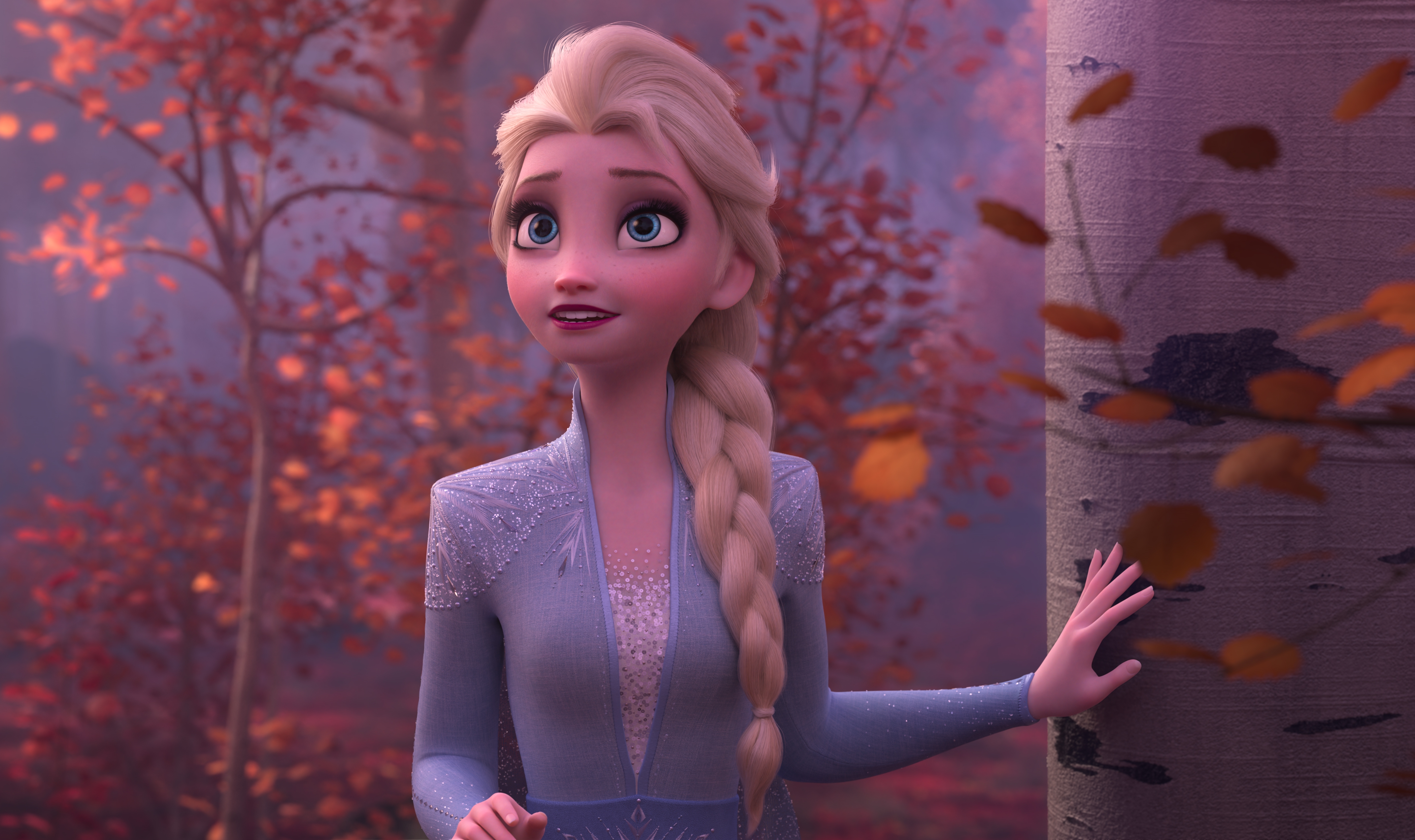 艾莎女王的眼睛被美國天文學家糾正，是一般人的四倍大，足足跟馬的眼睛一樣大。（迪士尼提供）