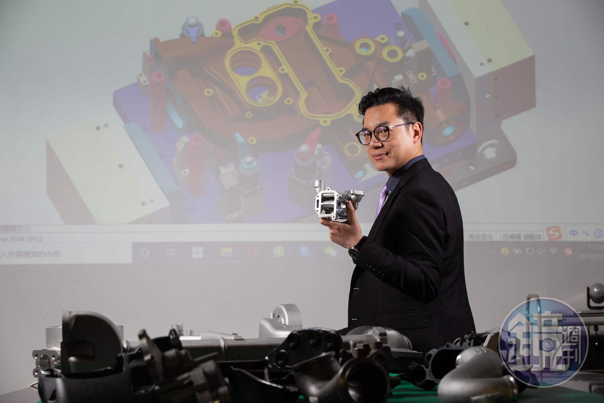 呂皇甫是光隆精密第三代,但他大學念的是法律系,回家工作前,曾到外貿鞋廠與銀行上班。