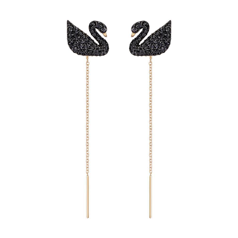ICONIC SWAN 穿孔耳環 NT$3,990 SWAROVSKI。(SWAROVSKI提供)