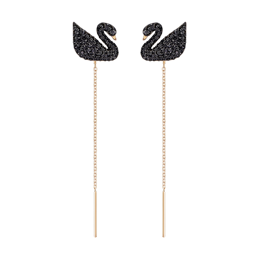 ICONIC SWAN 穿孔耳環 NT$3,990 SWAROVSKI。（SWAROVSKI提供）