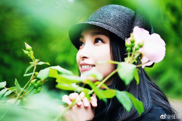 李冰冰今天生日，任泉發文祝福並上傳美照。（翻攝任泉微博）